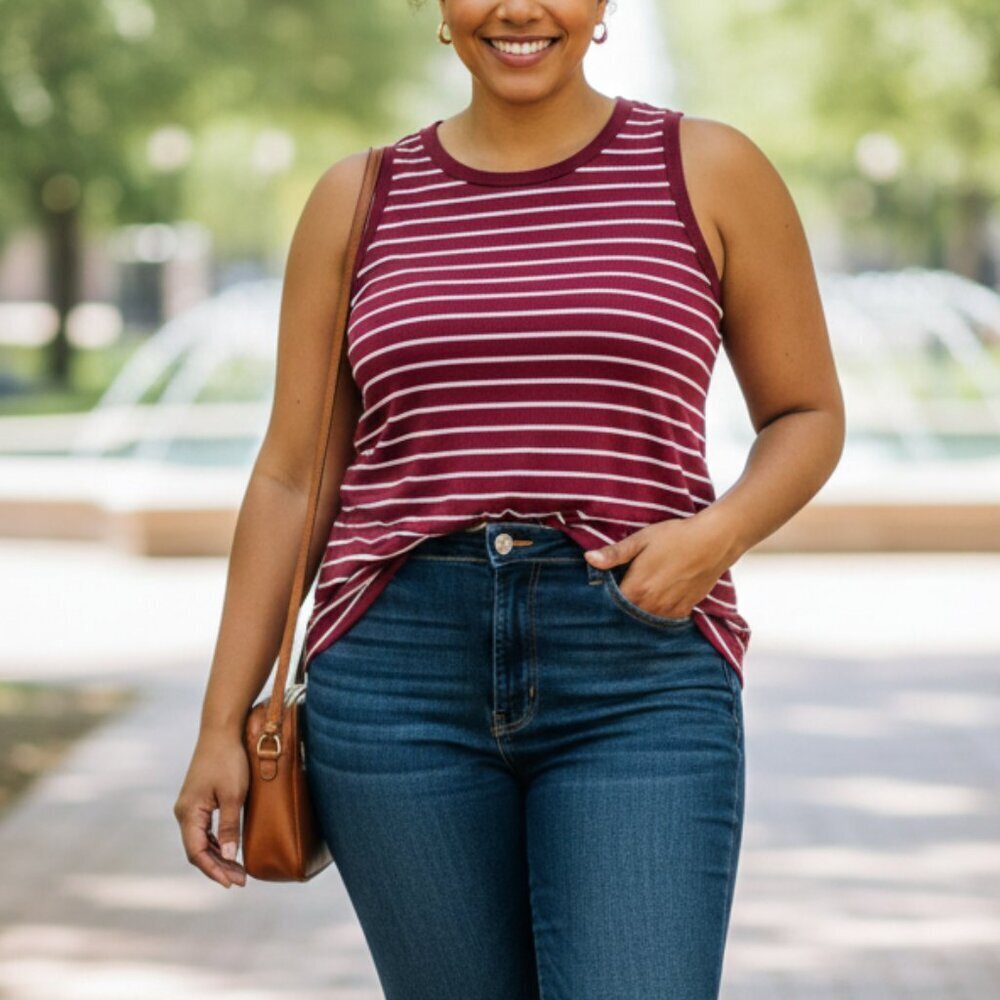 Lane Bryant Striped Tank Top - Size 26/28